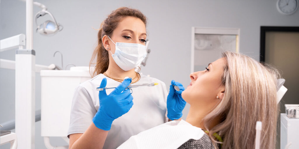 dental anesthesia being administered