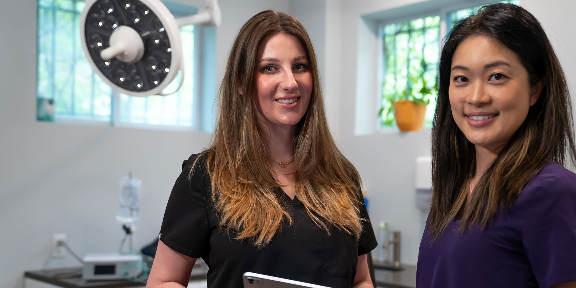 team member smiling together