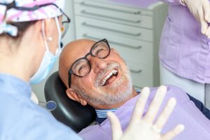 Dental consultation taking place in a modern clinic setting